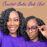 U-Part Crochet Boho Braid Bob Wig Unit | Instructional PDF & Video | B.Renewed University